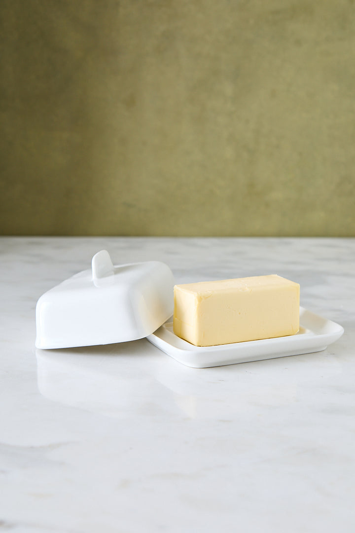 MANTEQUERA DE PORCELANA WHITE 16CM