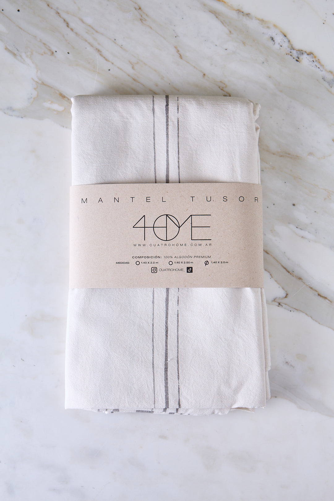MANTEL TUSOR ESTAMPADO RAYAS GRAY 3M