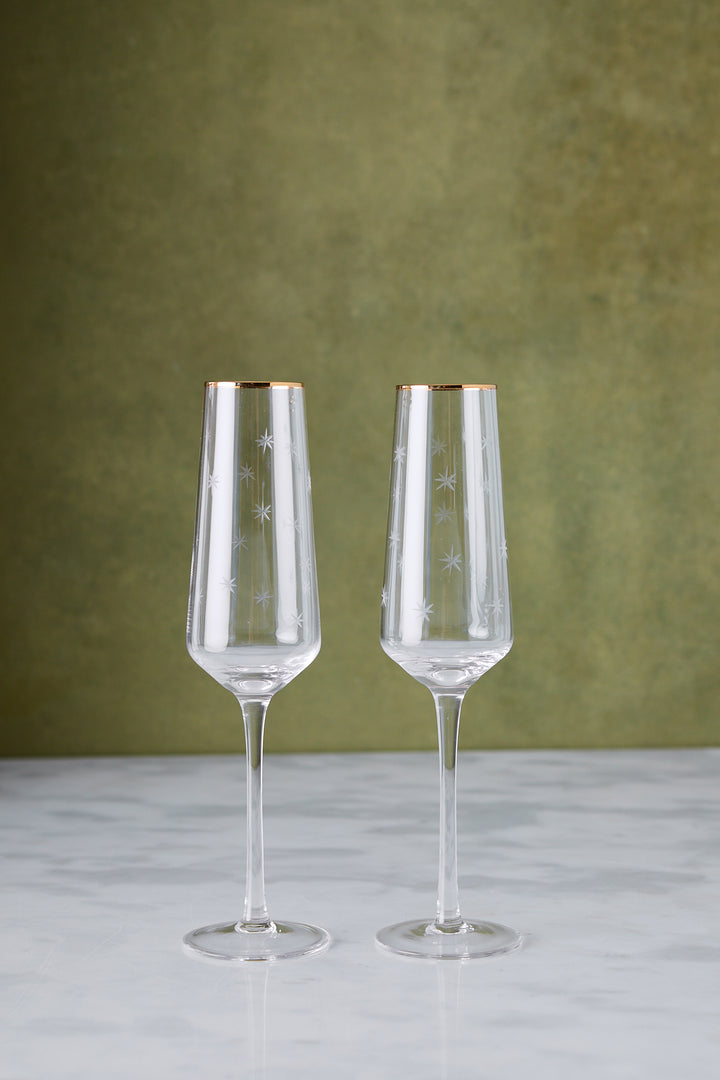 COPA DE CHAMPAGNE STARS 230ML x 2