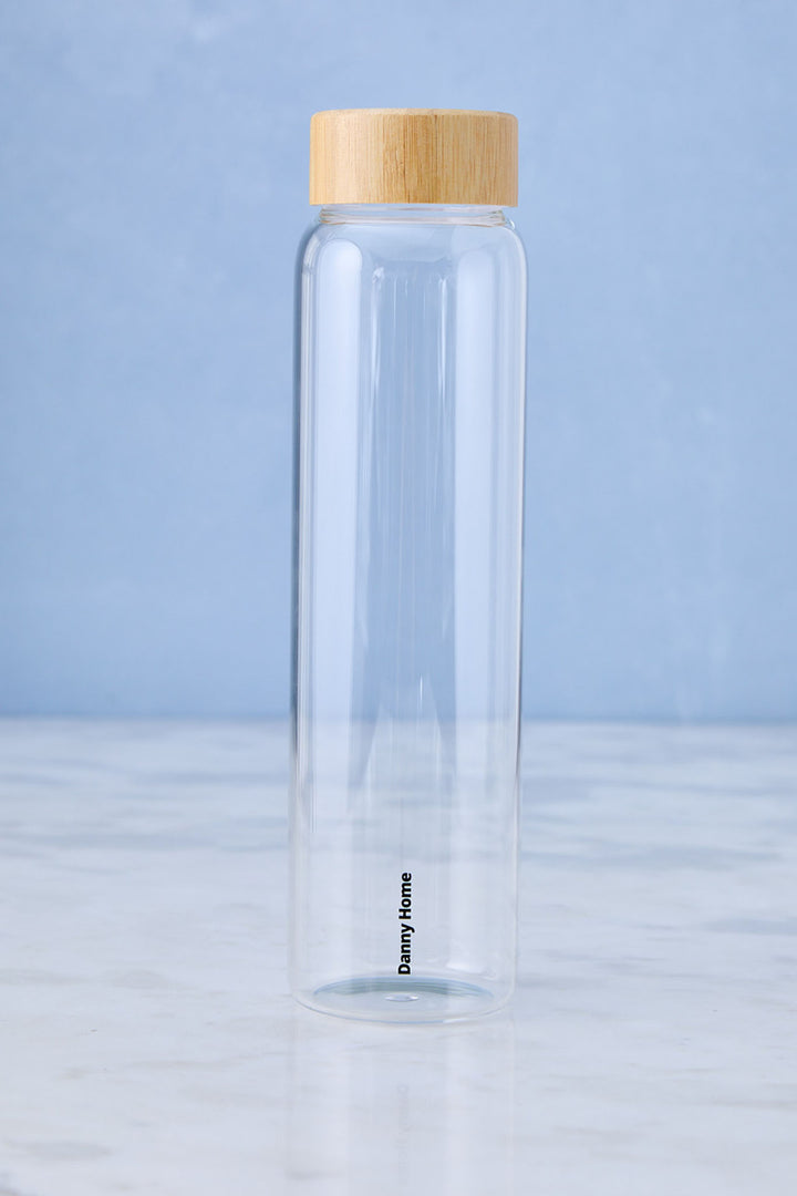 BOTELLA DE VIDRIO & TAPA BAMBU 1 L