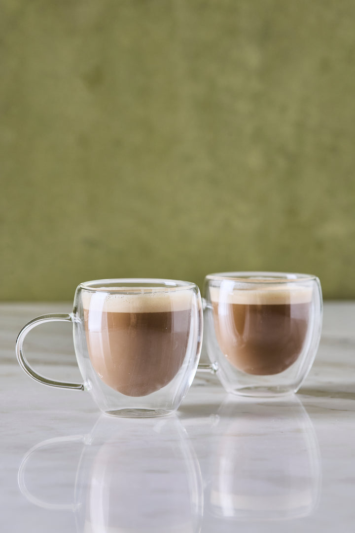 TAZA DOBLE VIDRIO 200ML x 2