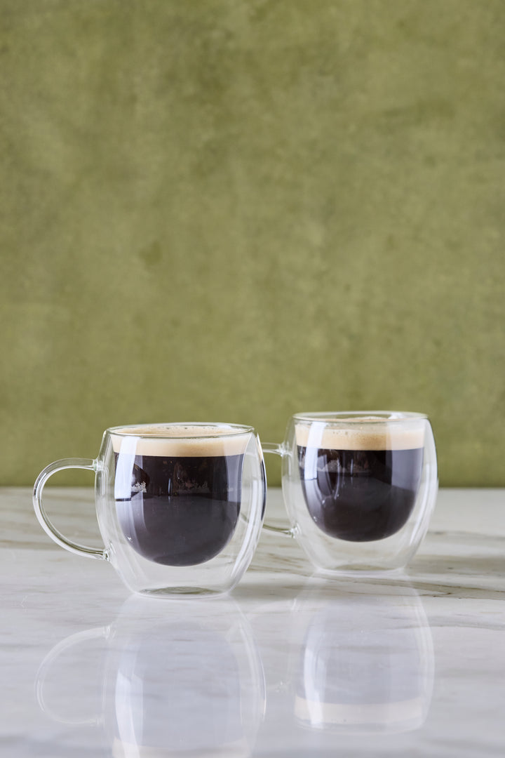 TAZA DOBLE VIDRIO 80ML x 2