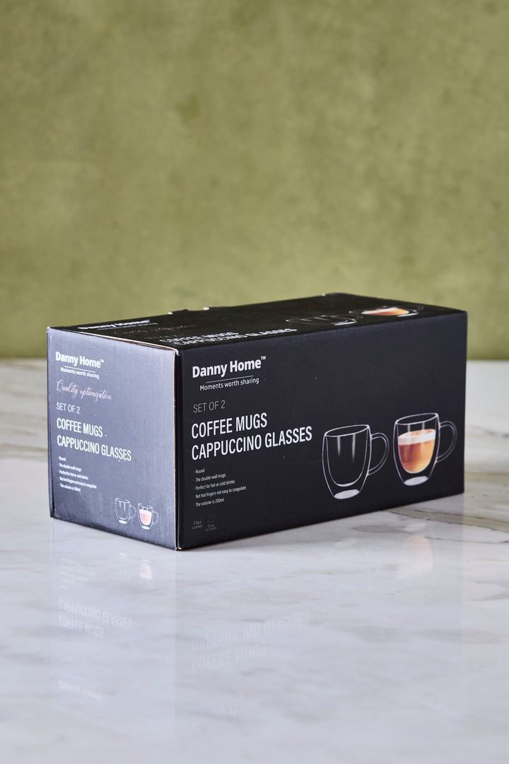 TAZA DOBLE VIDRIO 200ML x 2