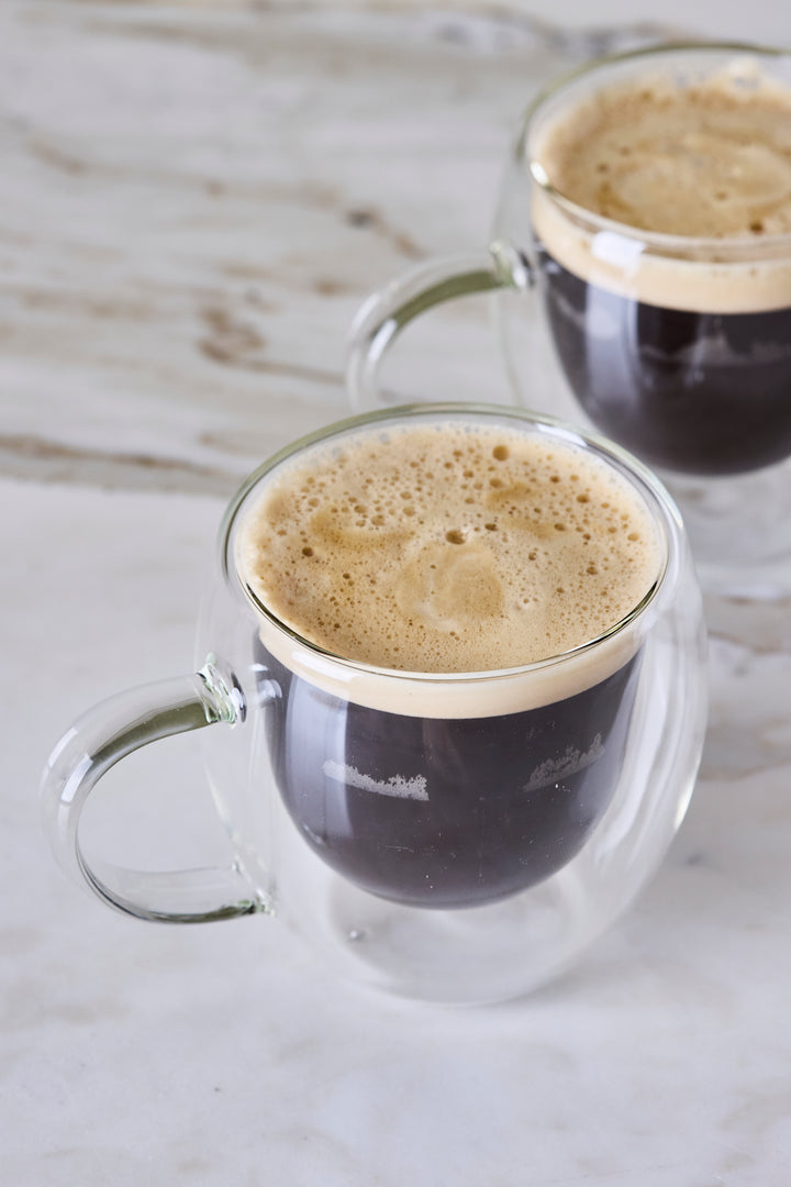 TAZA DOBLE VIDRIO 80ML x 2