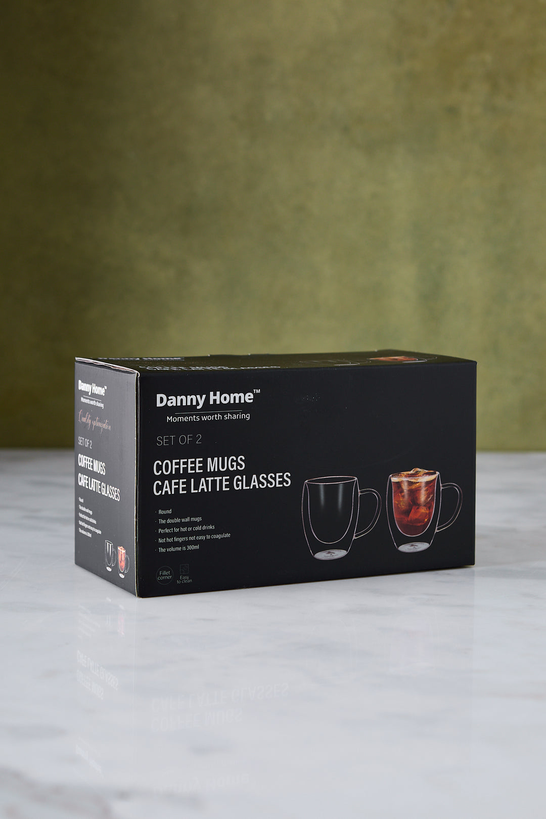 TAZA DOBLE VIDRIO 300ML x 2