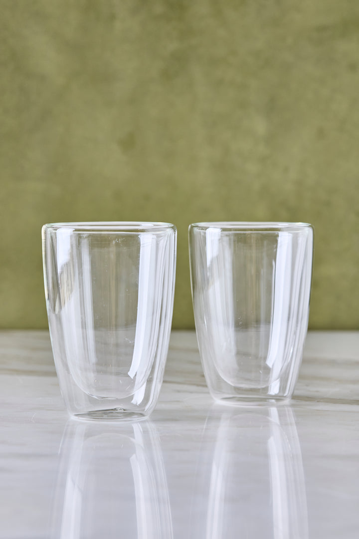 VASO CÓNICO DOBLE VIDRIO 300ML x 2