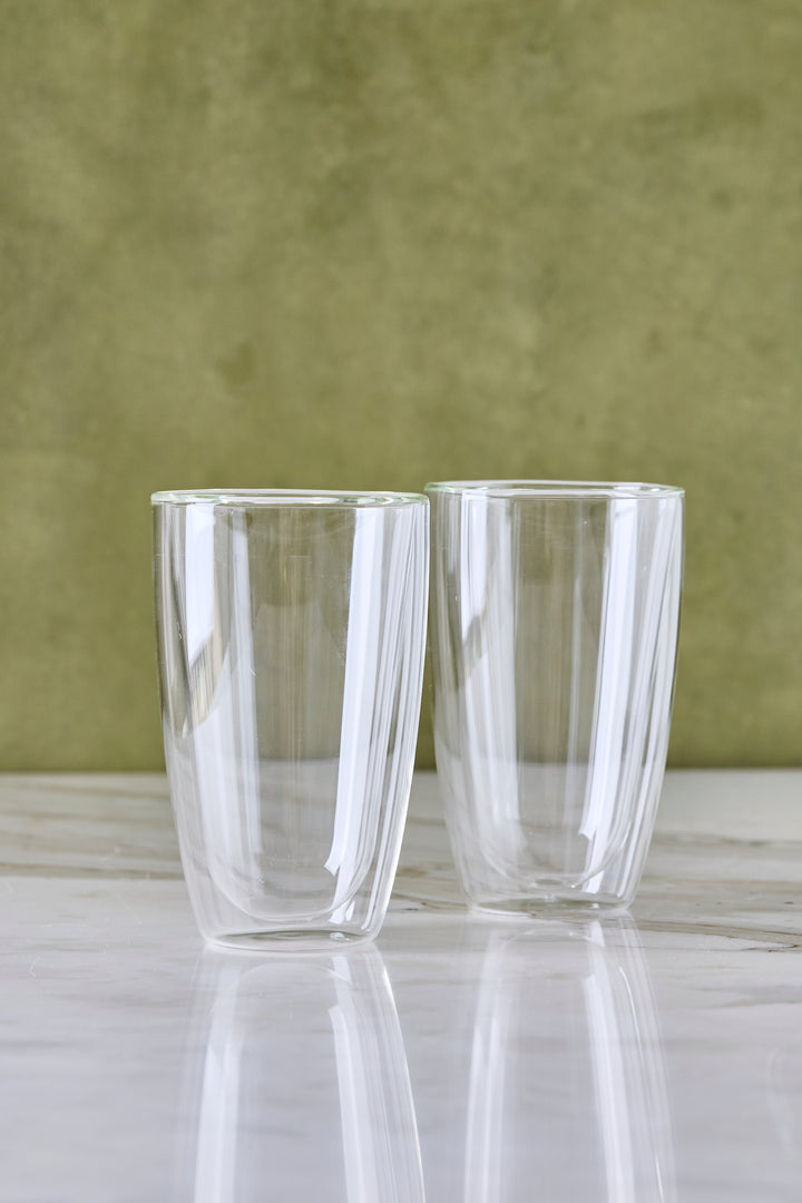 VASO CÓNICO DOBLE VIDRIO 400ML x 2