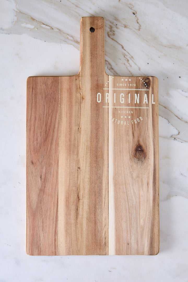 TABLA ACACIA CON MANGO ORIGINAL 45CM