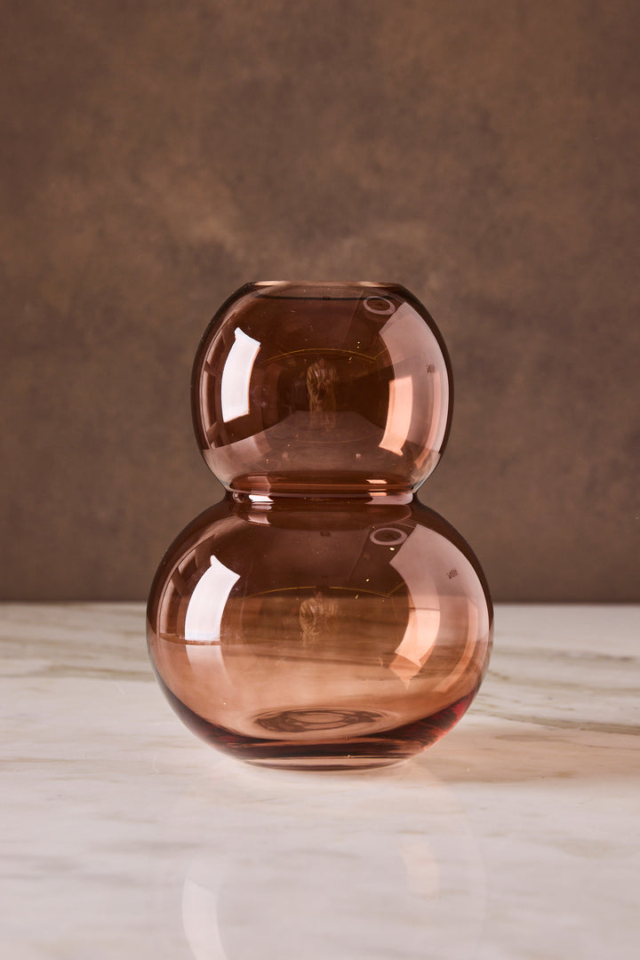 FLORERO BUBBLE BROWN 19CM