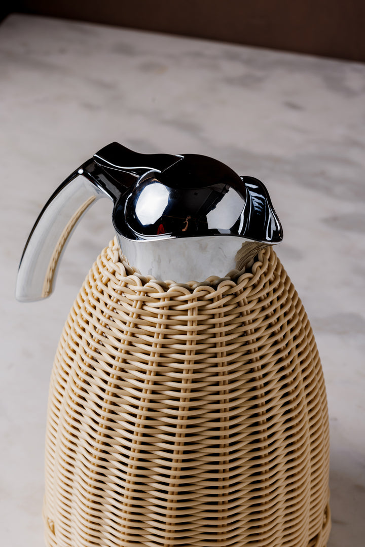 JARRA TÉRMICA DE RATTAN BEIGE 1 L