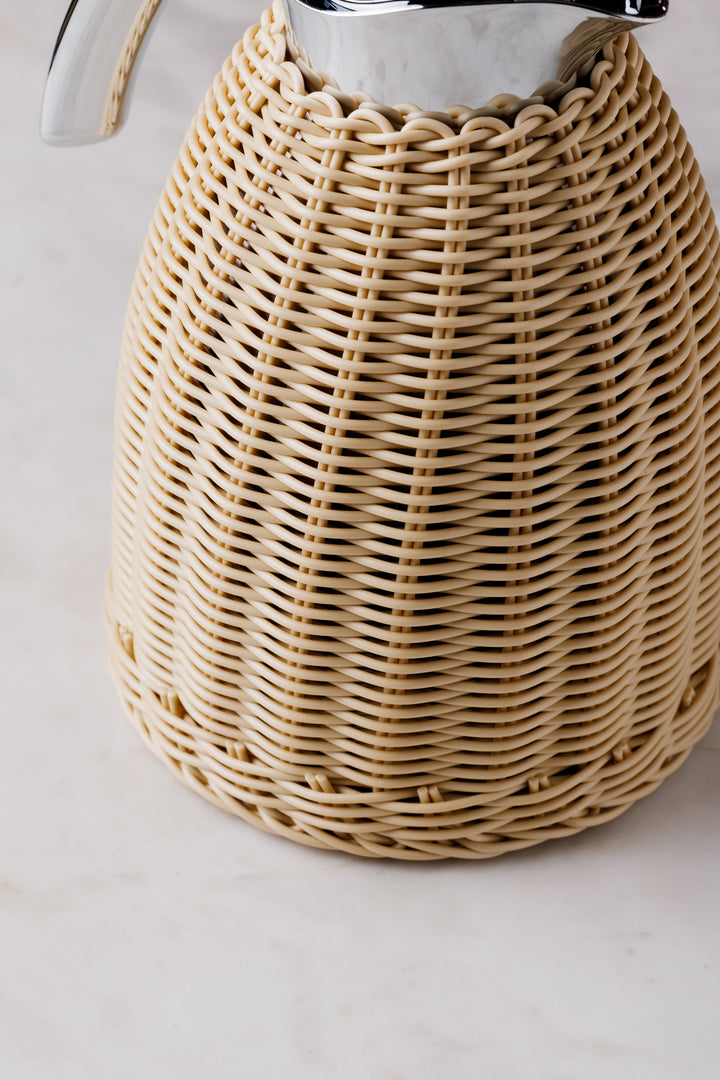 JARRA TÉRMICA DE RATTAN BEIGE 1 L