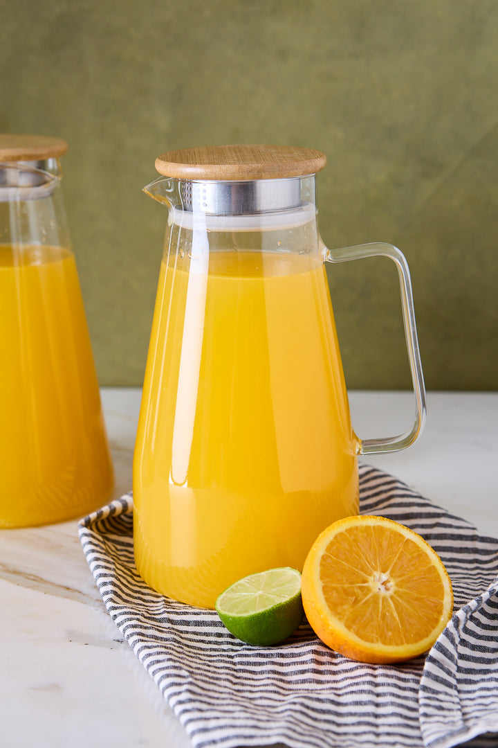 JARRA DE VIDRIO & TAPA BAMBÚ 1.8L