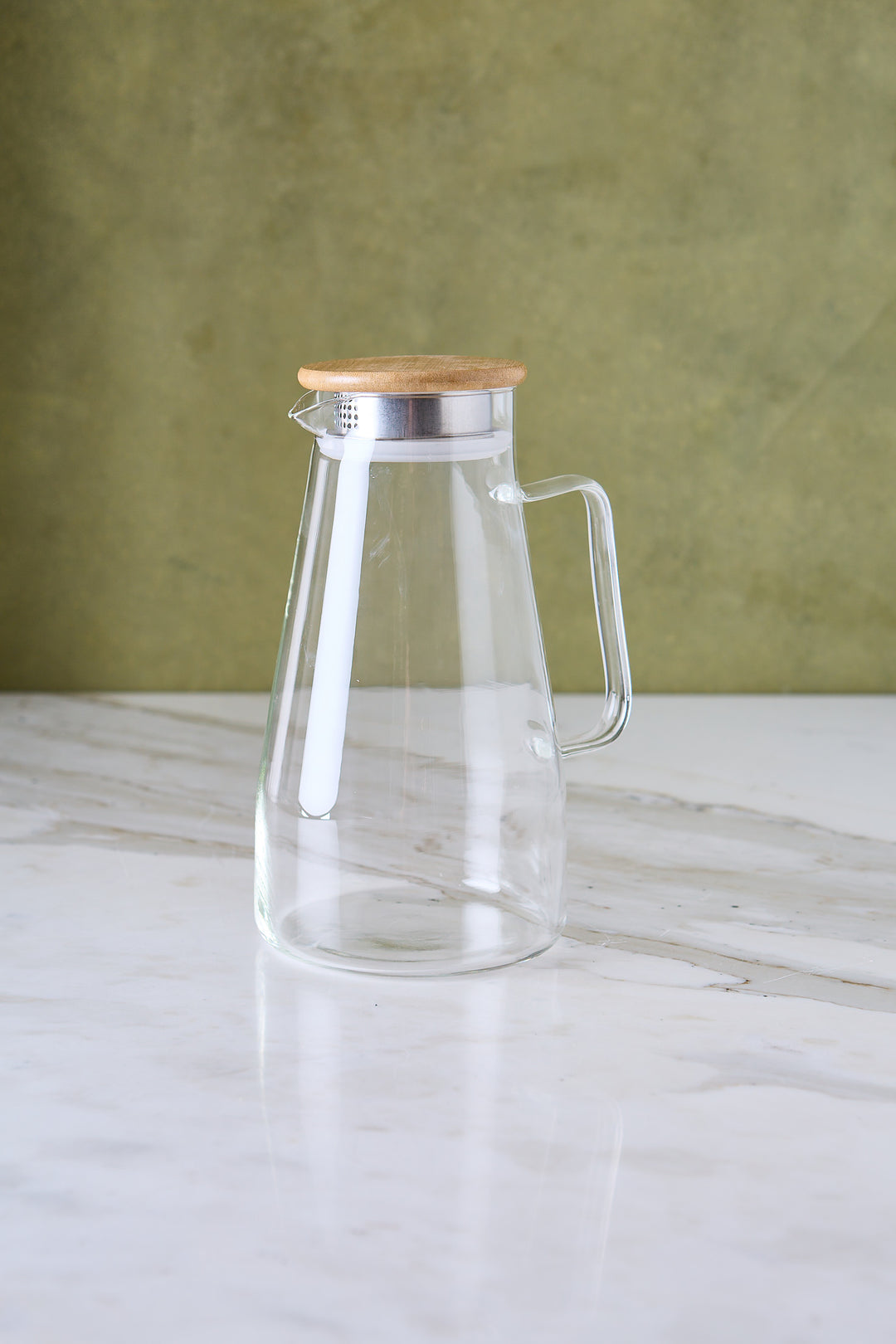 JARRA DE VIDRIO & TAPA BAMBÚ 1.8L