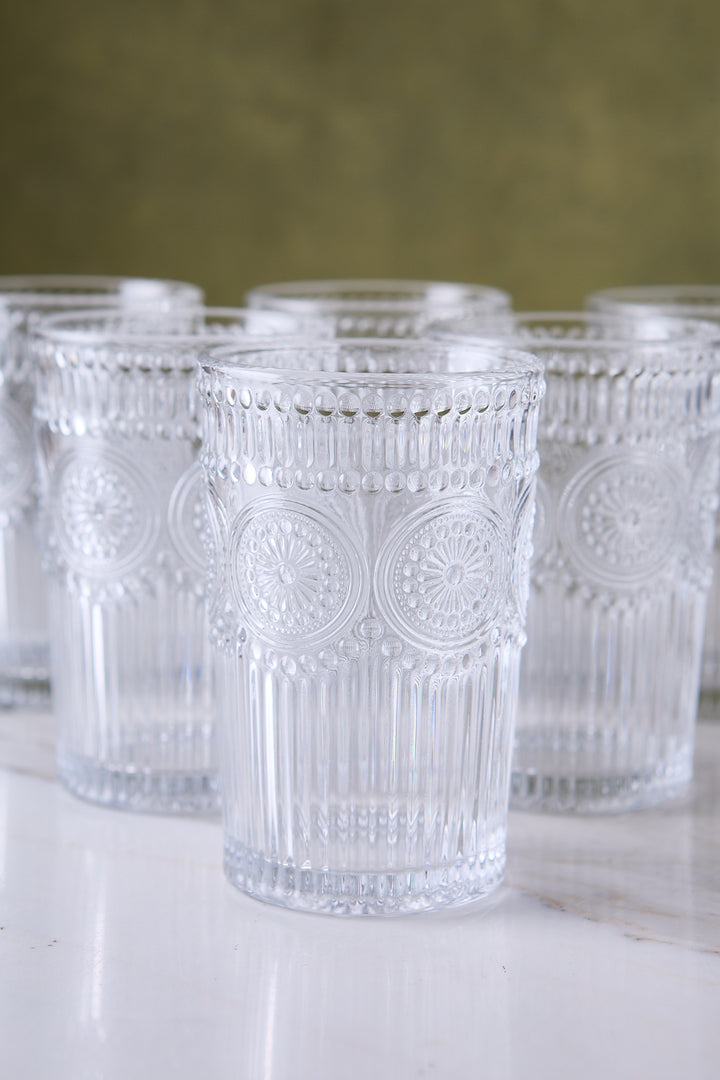 VASO ALTO SUNFLOWER CLEAR 310ML x 6