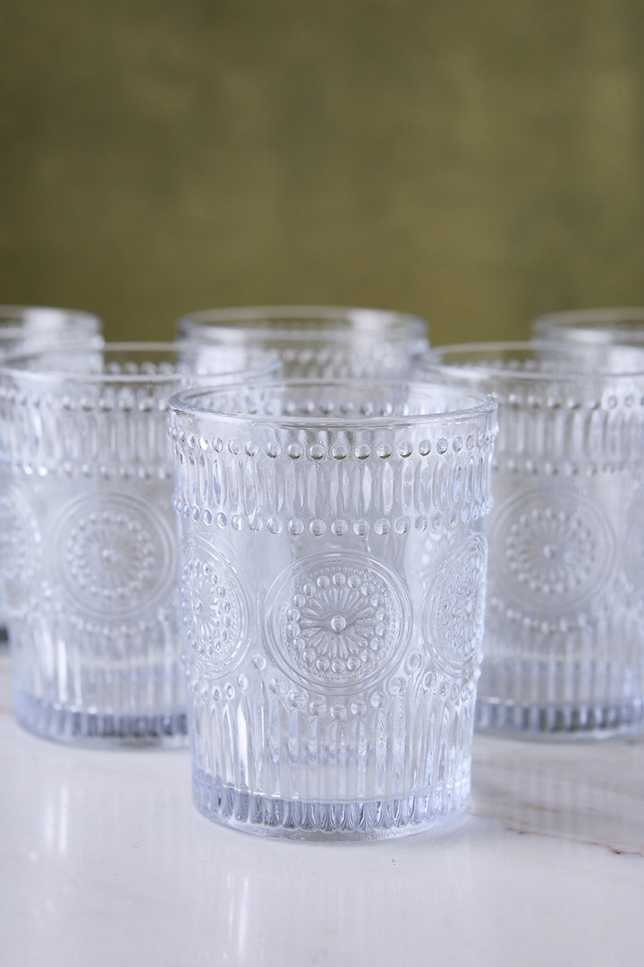 VASO BAJO SUNFLOWER CLEAR 250ML x 6