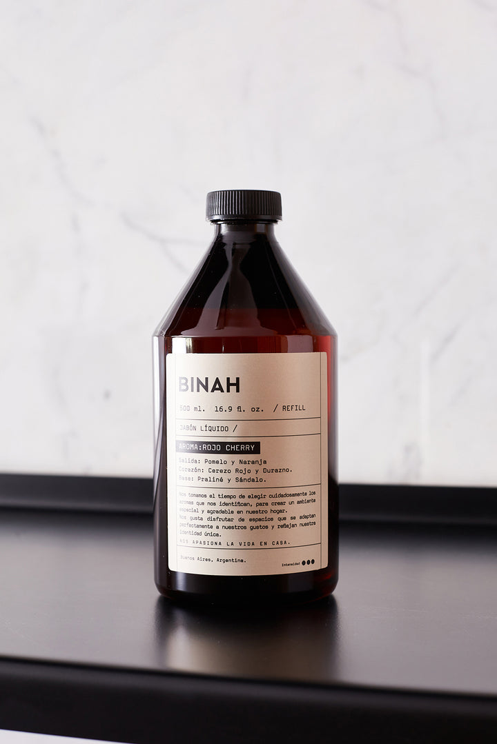 REFILL JABON LIQUIDO ROJO CHERRY 500 ML