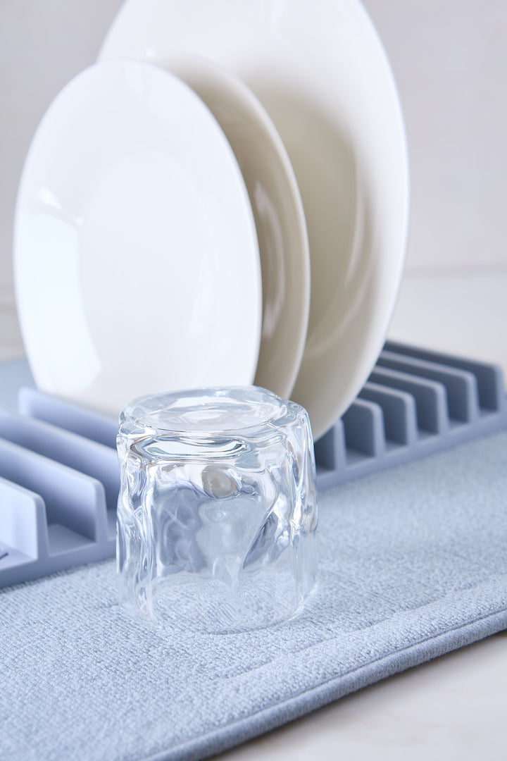 PAÑO ESCURRIDOR MICROFIBRA CON SECAPLATOS GRAY