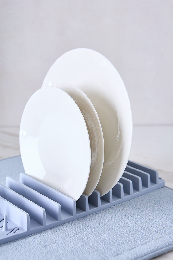 PAÑO ESCURRIDOR MICROFIBRA CON SECAPLATOS GRAY