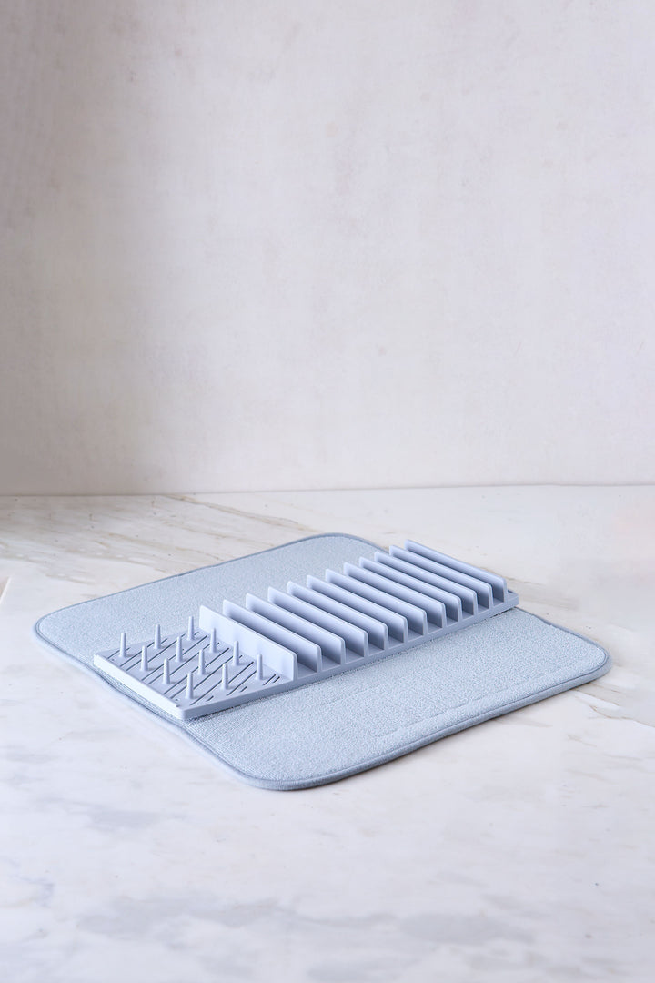 PAÑO ESCURRIDOR MICROFIBRA CON SECAPLATOS GRAY