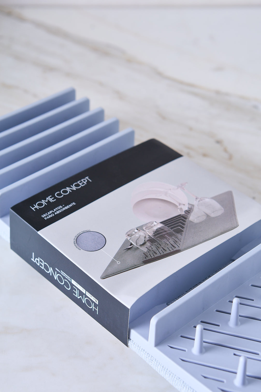 PAÑO ESCURRIDOR MICROFIBRA CON SECAPLATOS GRAY