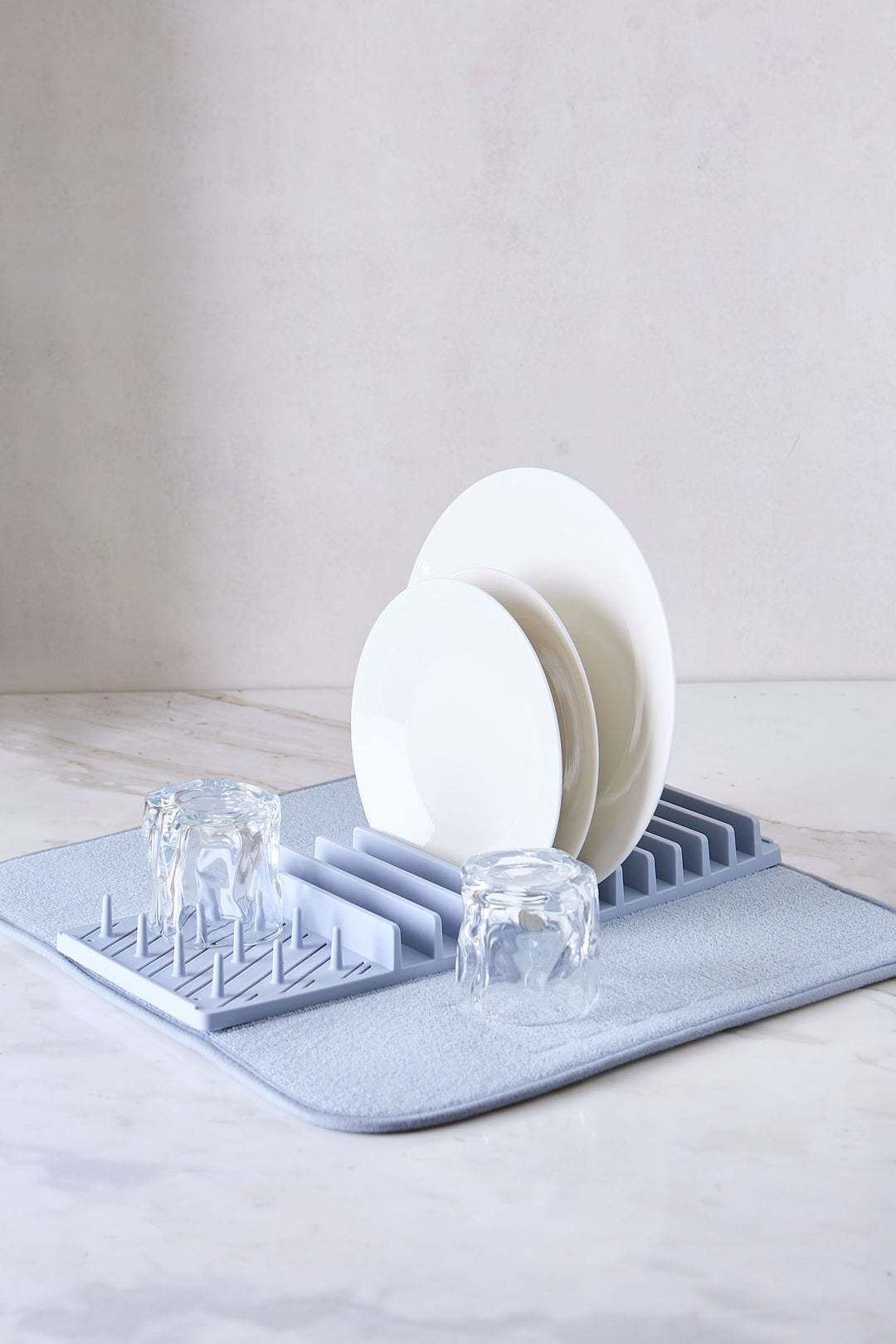 PAÑO ESCURRIDOR MICROFIBRA CON SECAPLATOS GRAY