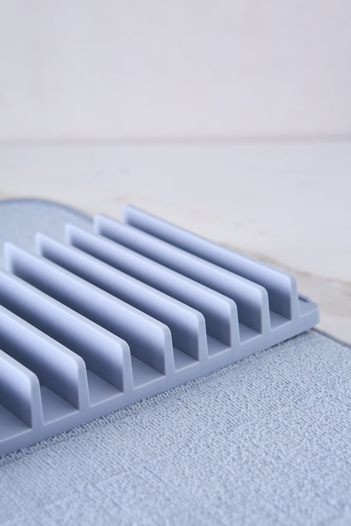 PAÑO ESCURRIDOR MICROFIBRA CON SECAPLATOS GRAY