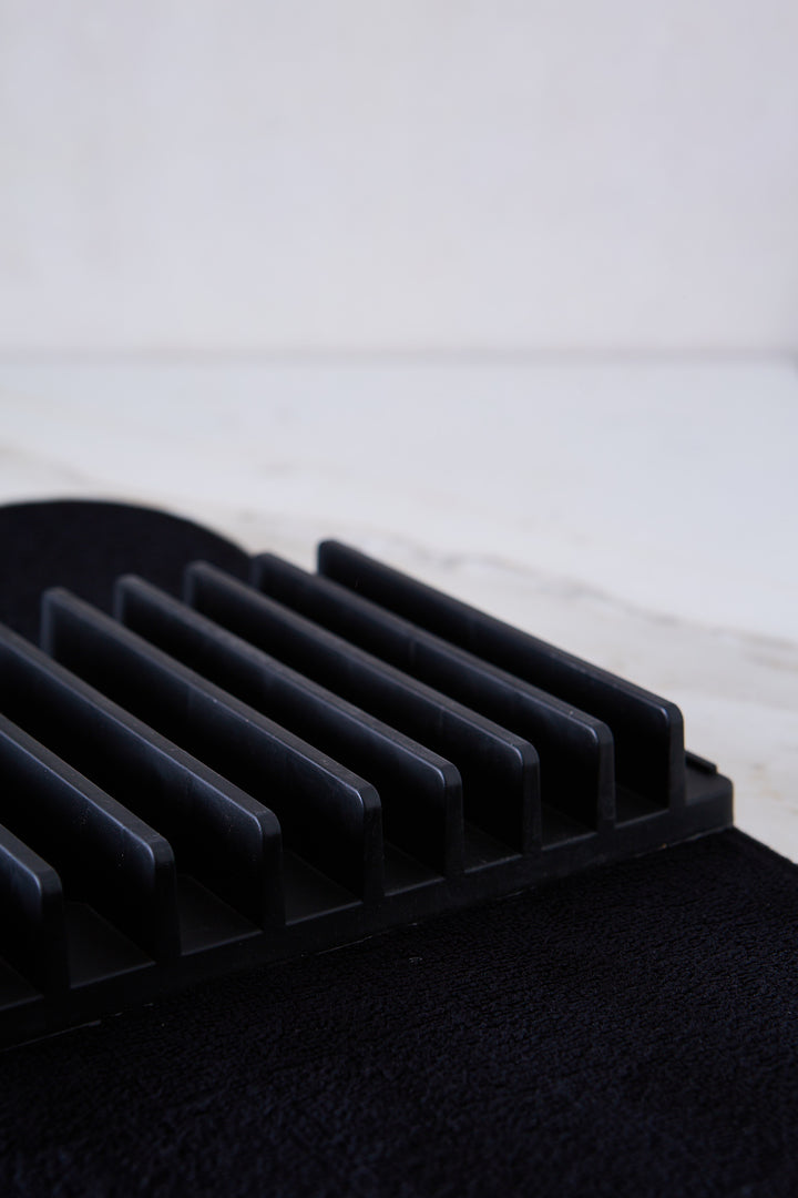 PAÑO ESCURRIDOR MICROFIBRA CON SECAPLATOS BLACK