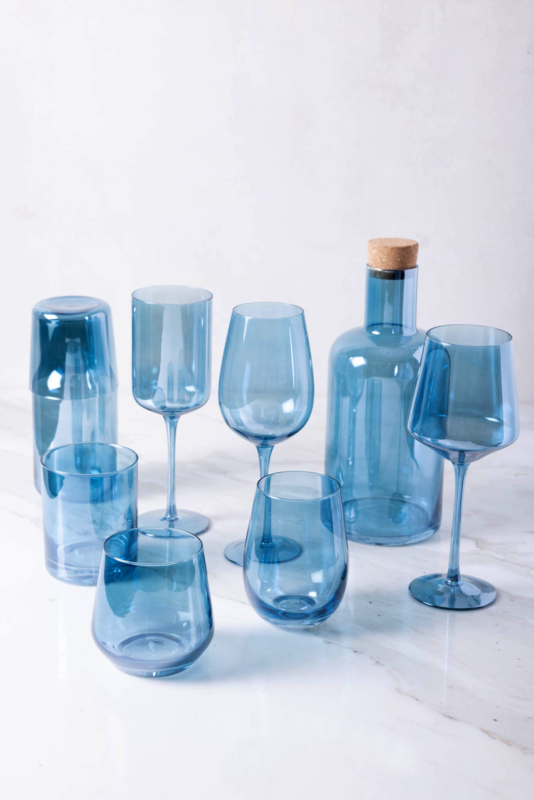 VASO BOMBE SHINING BLUE 410ML x 6