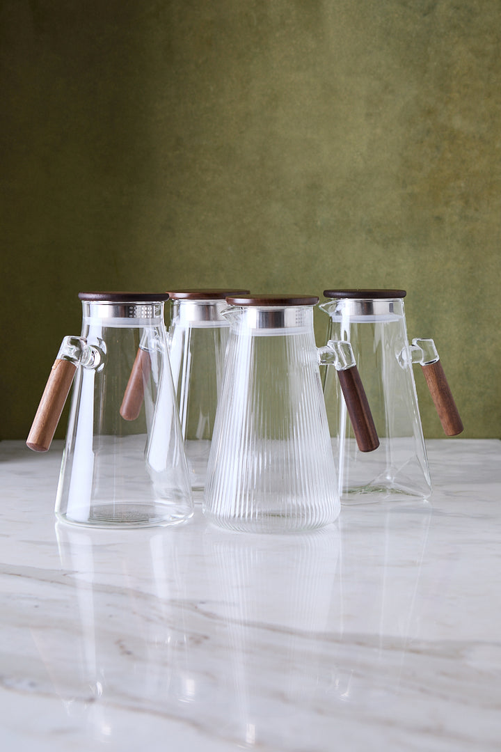 JARRA DE VIDRIO & TAPA DE ACACIA 1.8 L