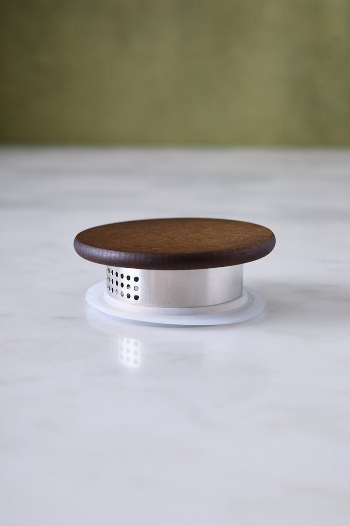 JARRA PIRAMIDAL DE VIDRIO & TAPA DE ACACIA 1.8L