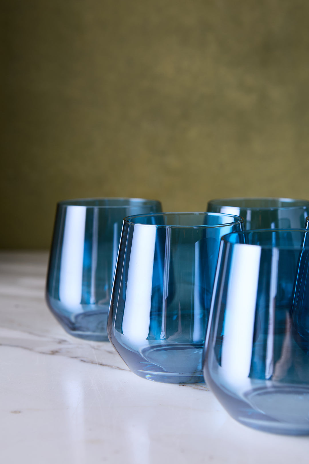 VASO SHINING BLUE 390ML x 6