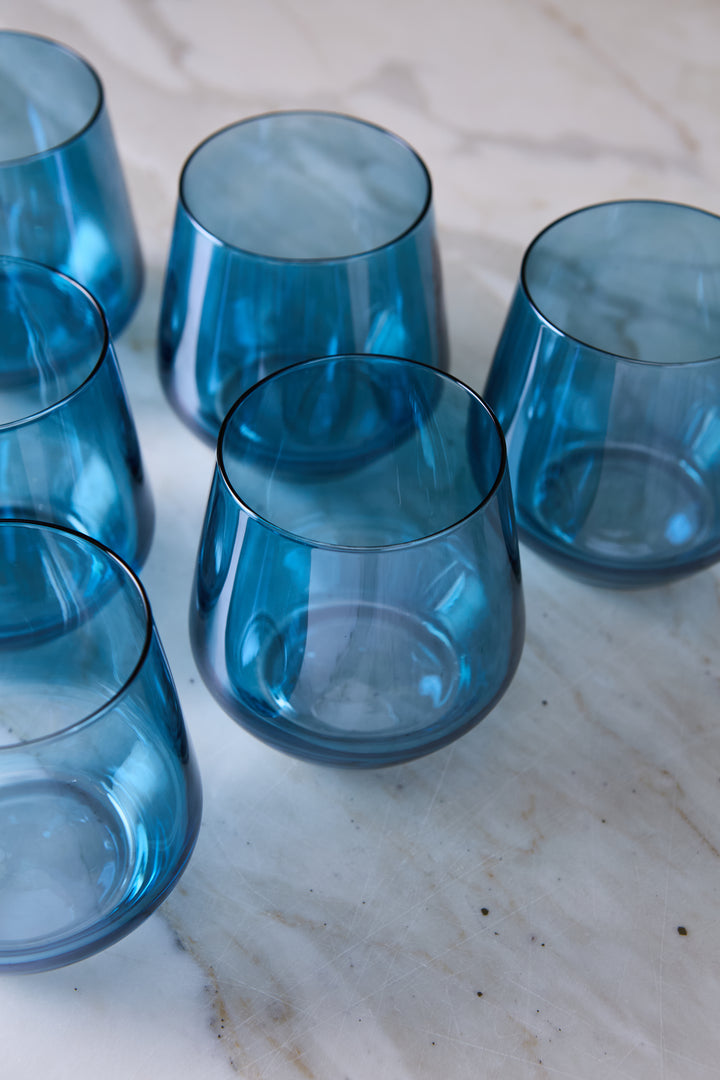 VASO SHINING BLUE 390ML x 6