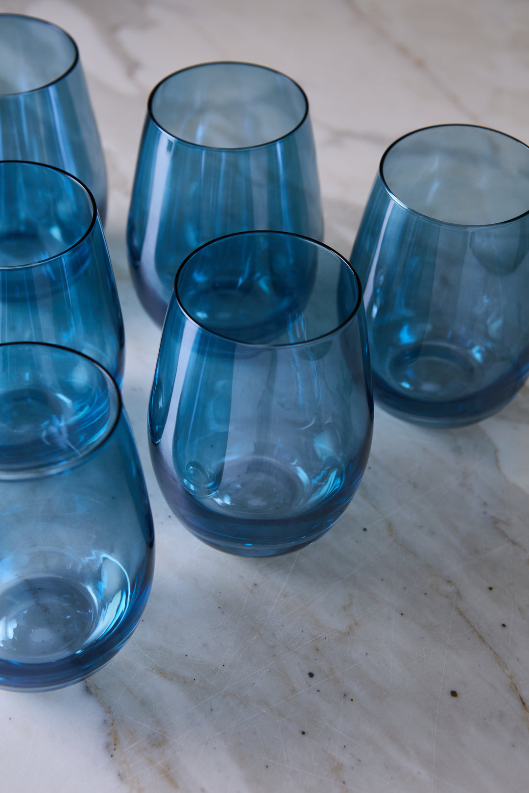 VASO BOMBE SHINING BLUE 410ML x 6