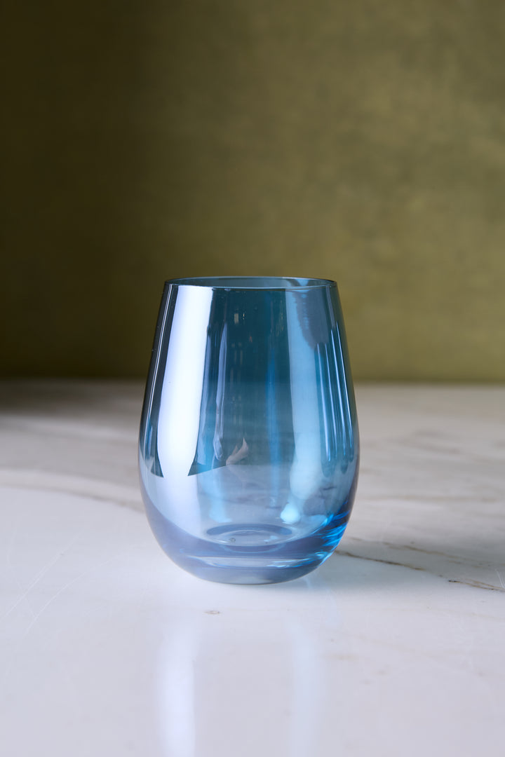 VASO BOMBE SHINING BLUE 410ML x 6