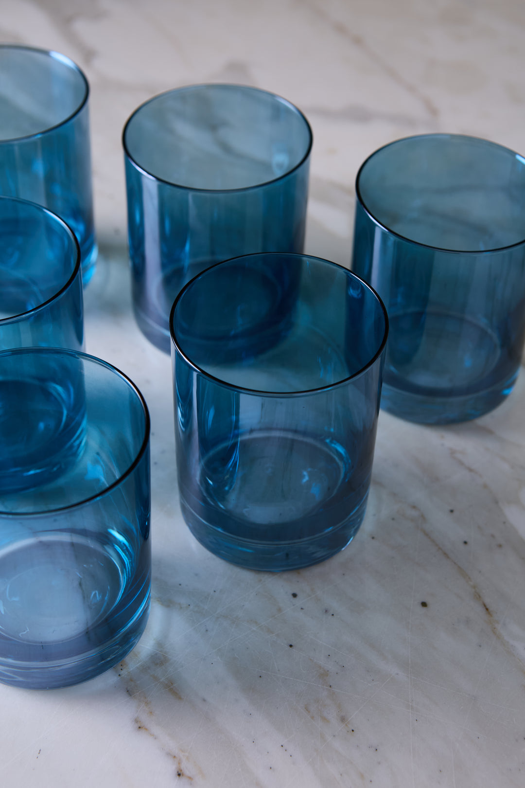 VASO RECTO SHINING BLUE 390ML x 6