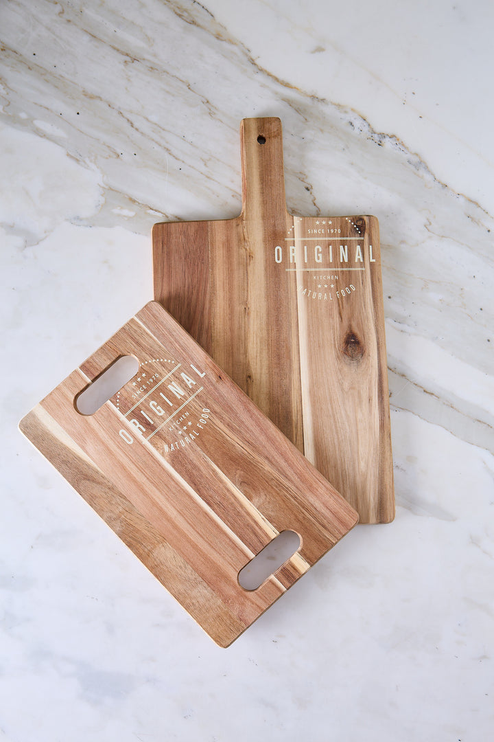 TABLA ACACIA CON MANGO ORIGINAL 45CM