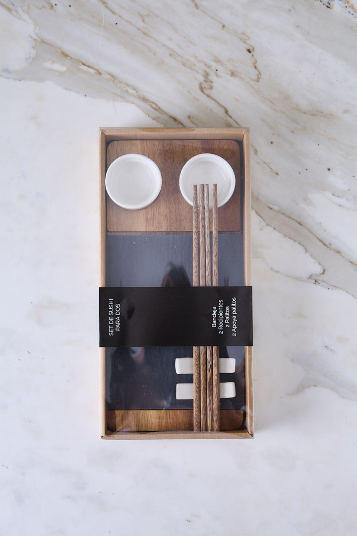 SET DE SUSHI ACACIA & PORCELANA NAMI
