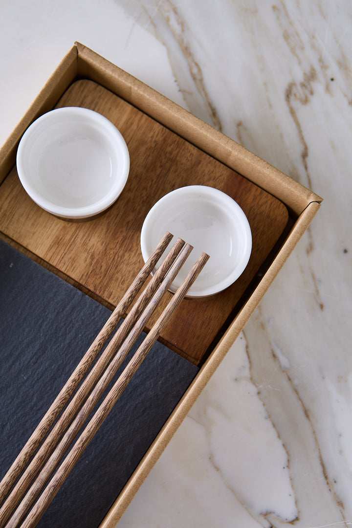 SET DE SUSHI ACACIA & PORCELANA NAMI