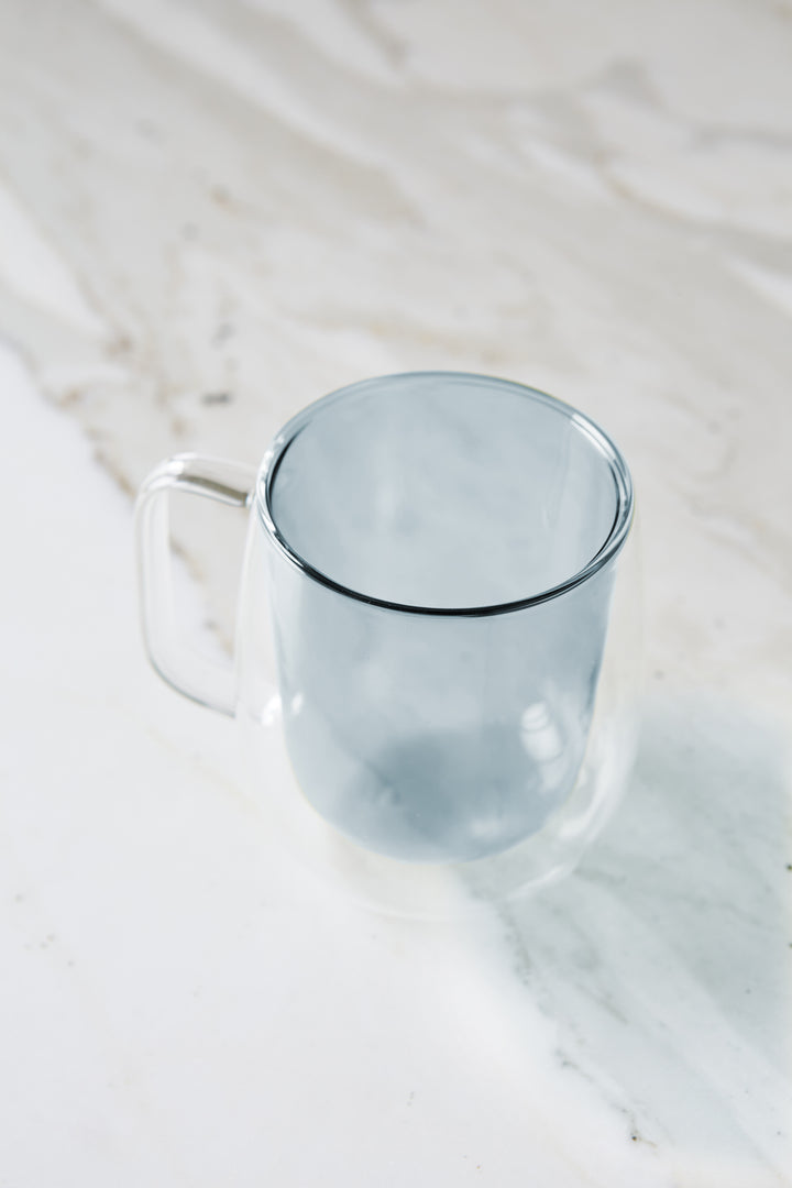 MUG DOBLE VIDRIO BLUE 370 ML