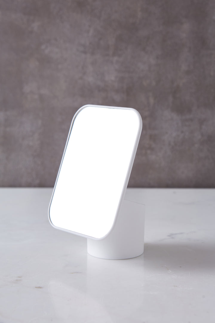 Espejo Rectangular Con Organizador White