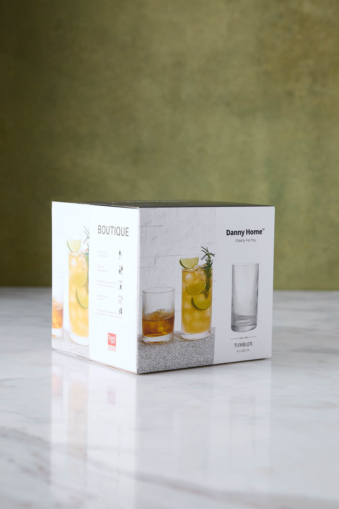 VASO ALTO LINES 430ML x 4