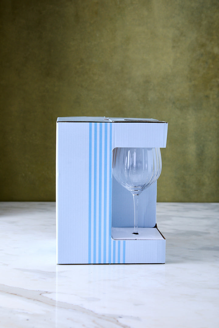 COPA DE VINO FACETADA 570ML x 4