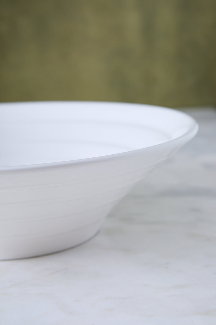 BOWL CÓNICO CERAMICA BLANCA 23CM