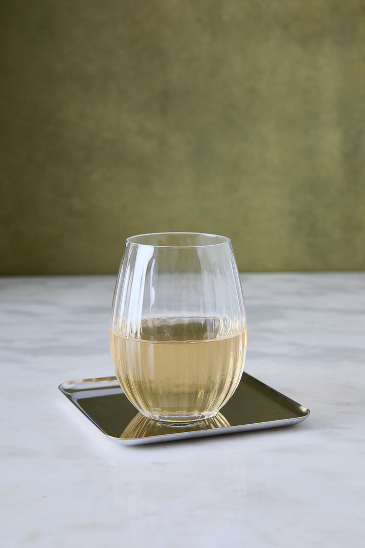 BANDEJA CUADRADA ACERO ESPEJADO 14CM