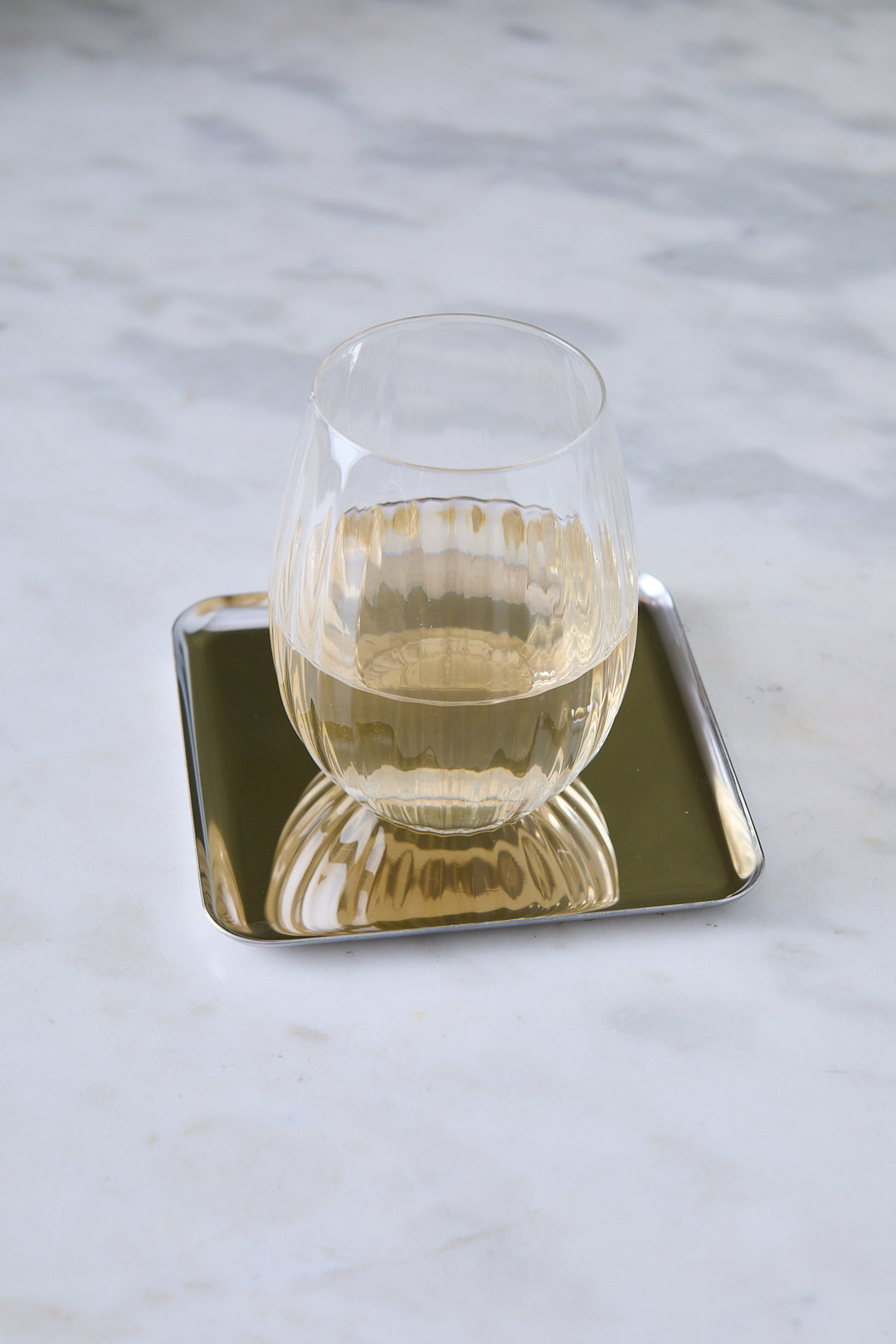 BANDEJA CUADRADA ACERO ESPEJADO 14CM