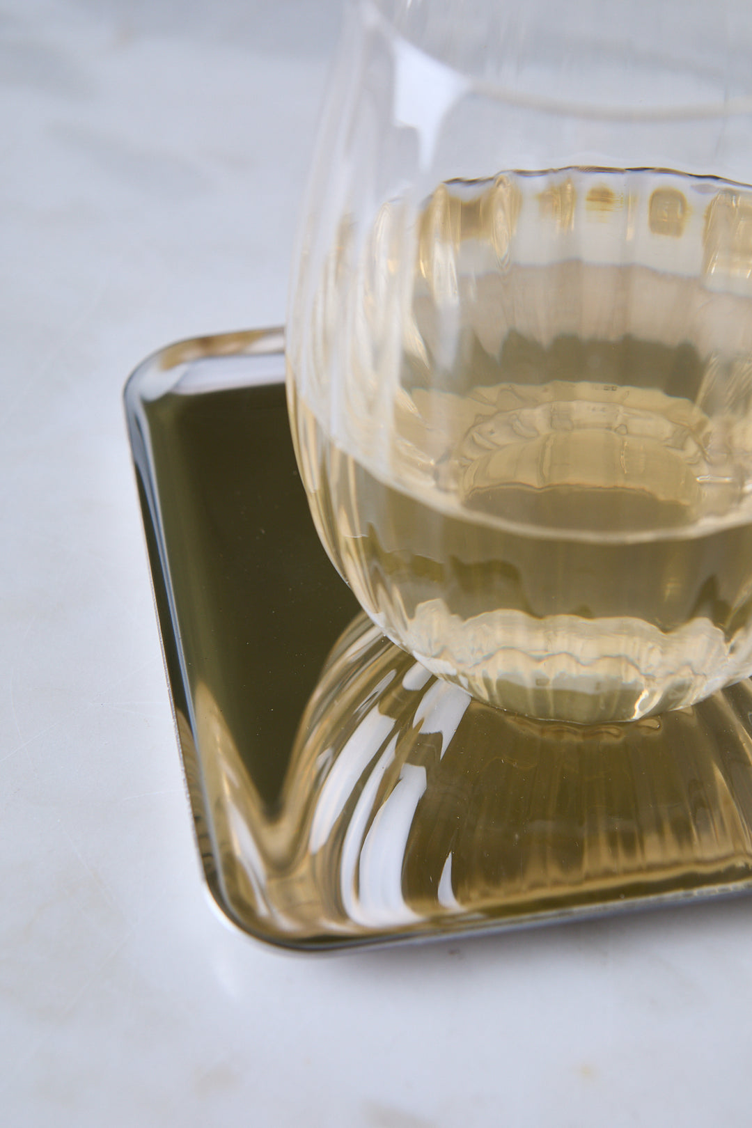 BANDEJA CUADRADA ACERO ESPEJADO 14CM