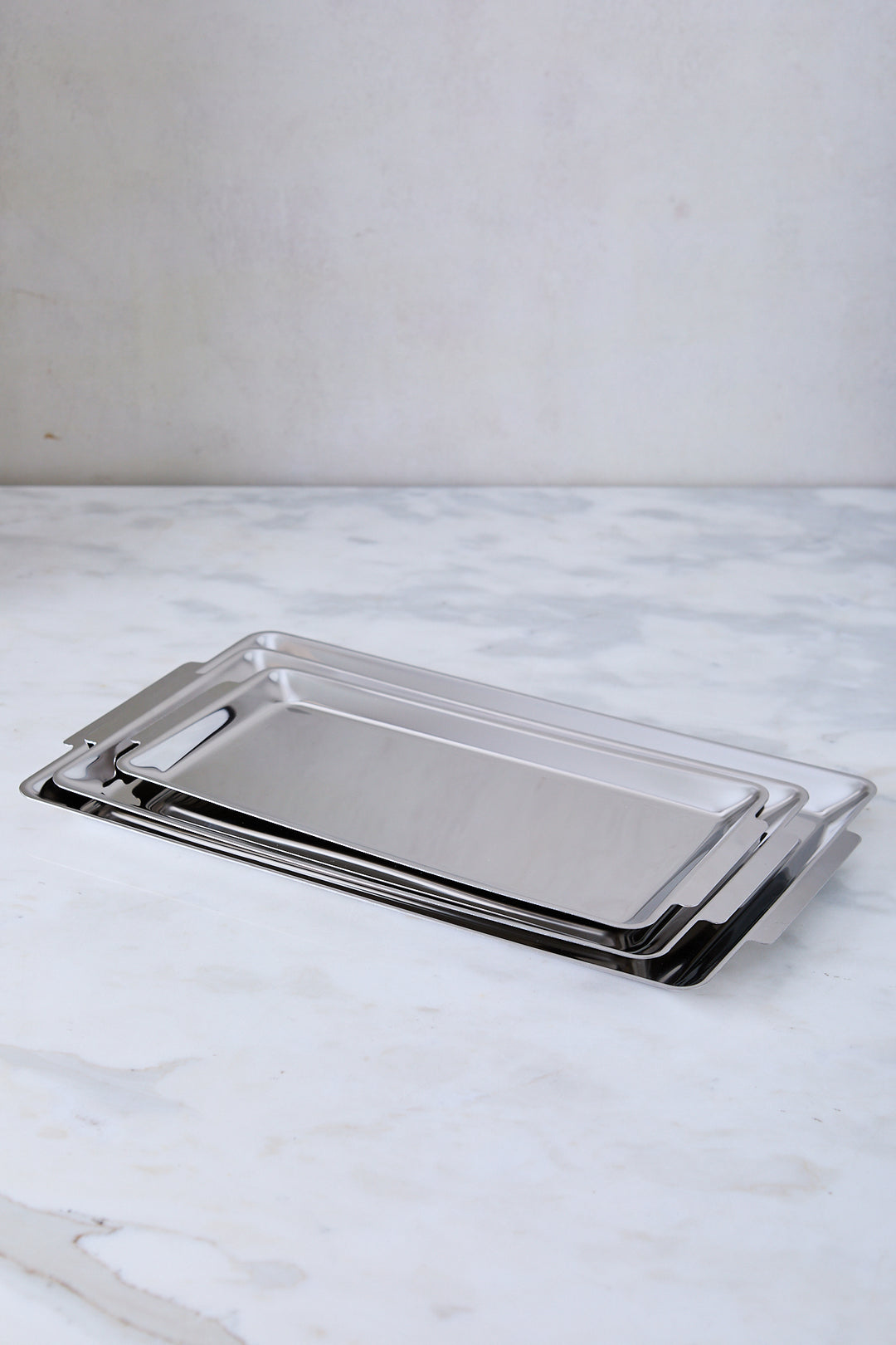 BANDEJA RECTANGULAR ACERO ESPEJADO 40CM