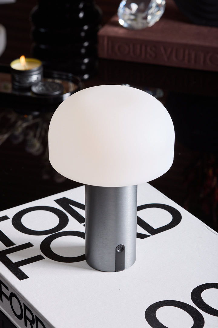 LAMPARA MUSHROOM SILVER