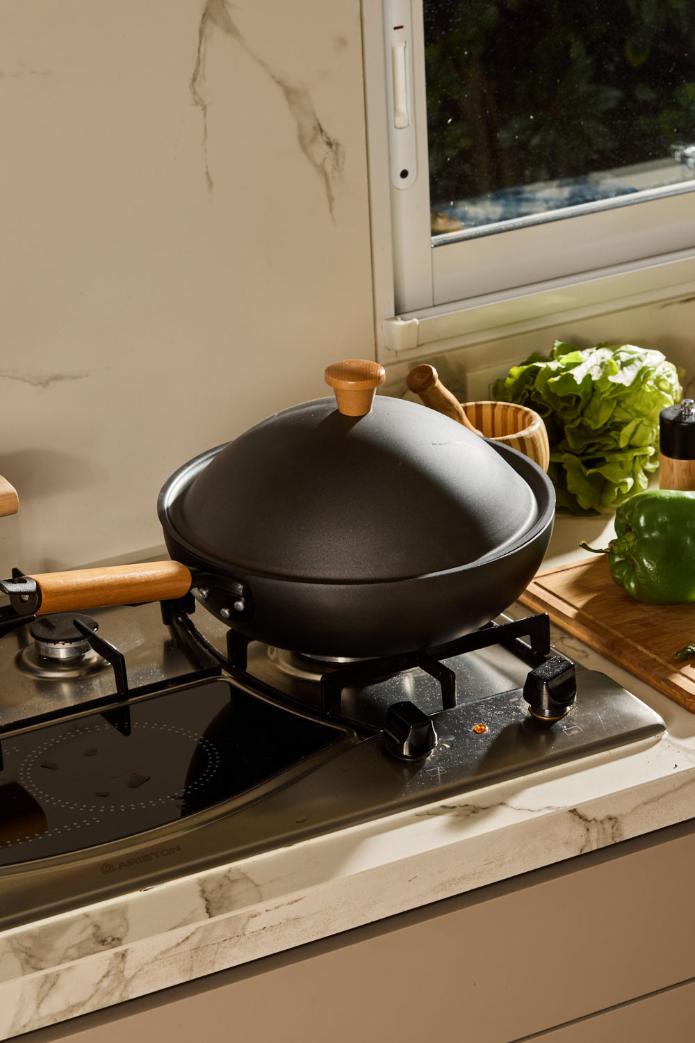 BATERIA DE COCINA BLACK & WOOD x 3