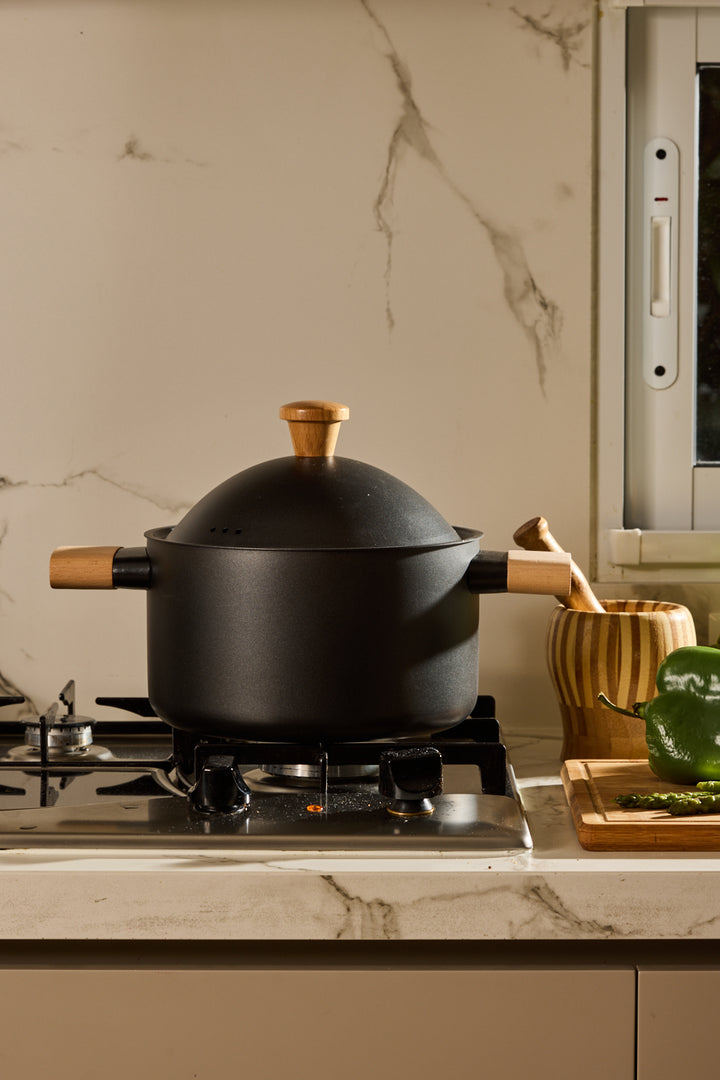 BATERIA DE COCINA BLACK & WOOD x 3